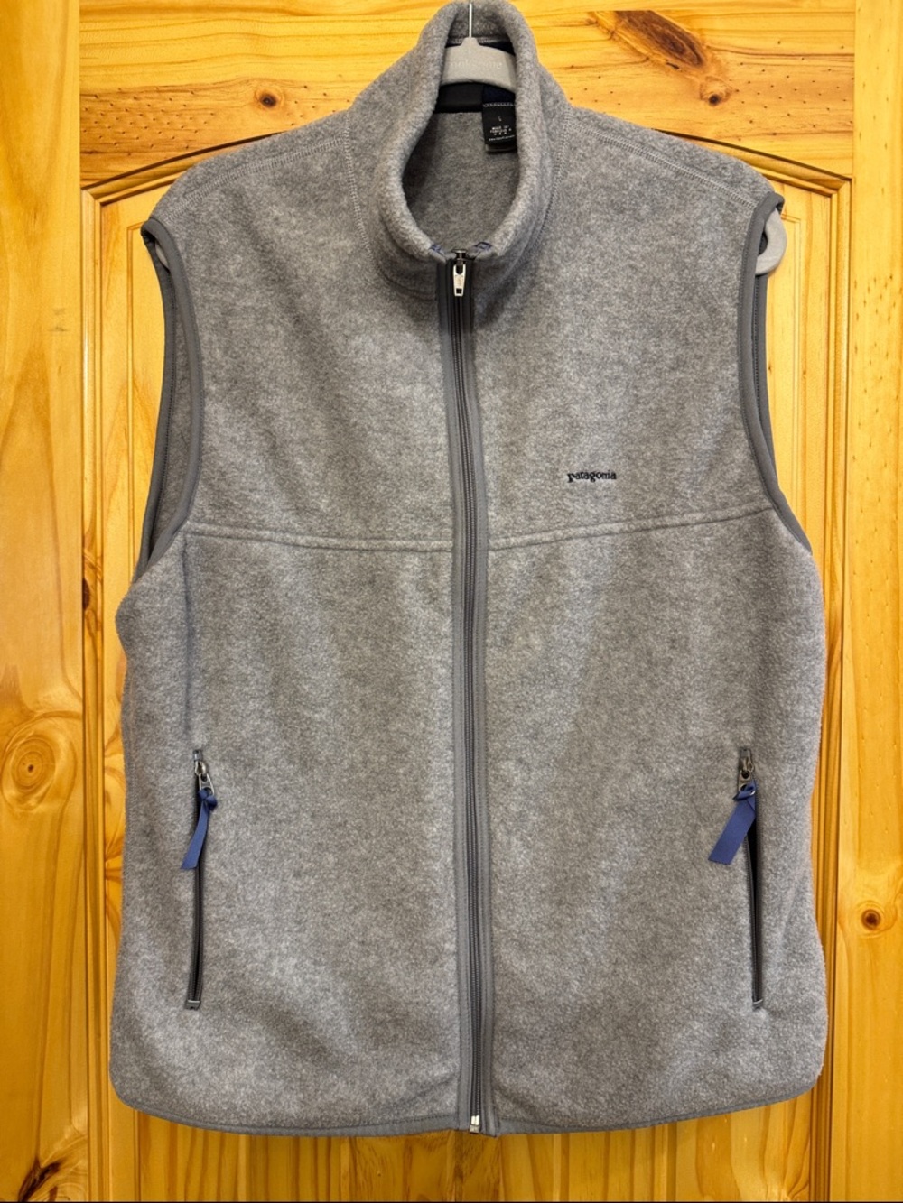 Patagonia Gray zip Fleece Vest large